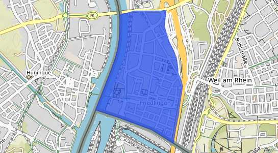 Bodenrichtwertkarte Weil am Rhein Friedlingen